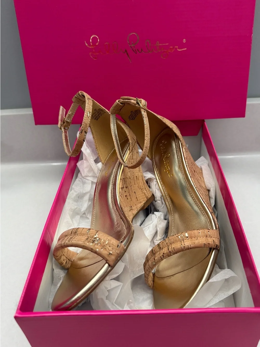 Lilly Pulitzer cork wedge